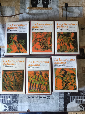 La letteratura italiana 6 Voll. Il Trecento 2 Voll. Il Seicento 2 Voll; Il Settecento 2 Voll. | Carlo Muscetta - Laterza