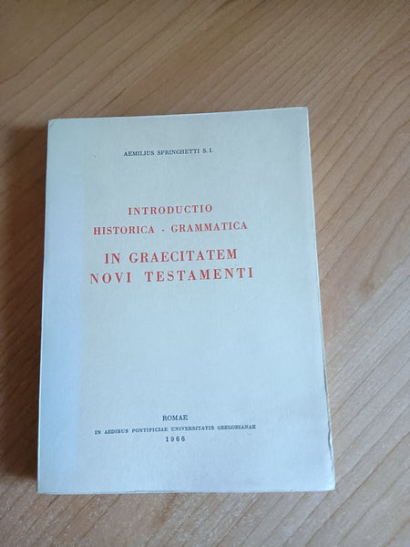 In graecitatem novi testamenti | Aemilius Springhetti
