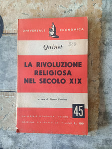 La rivoluzione religiosa nel Secolo XIX | Edgar Quinet