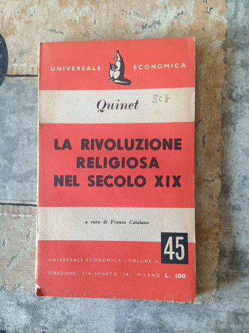La rivoluzione religiosa nel Secolo XIX | Edgar Quinet