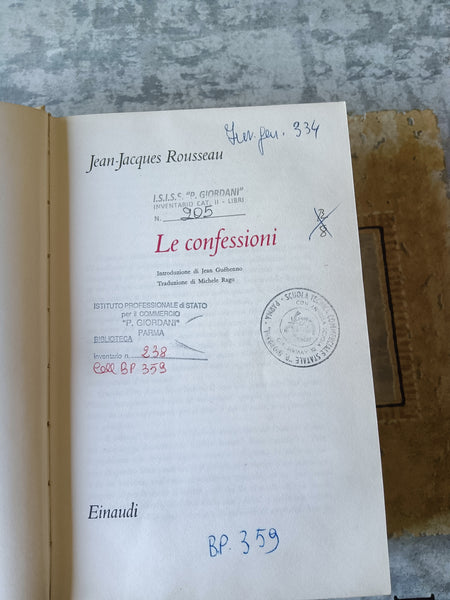 Le confessioni | Rousseau - Einaudi