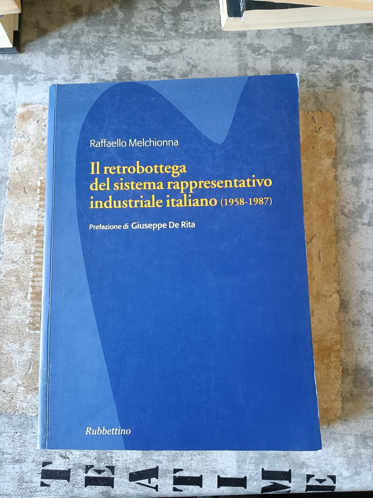 Il retrobottega del sistema rappresentativo industriale italiano 1958-1987 | Raffaello Melchionna