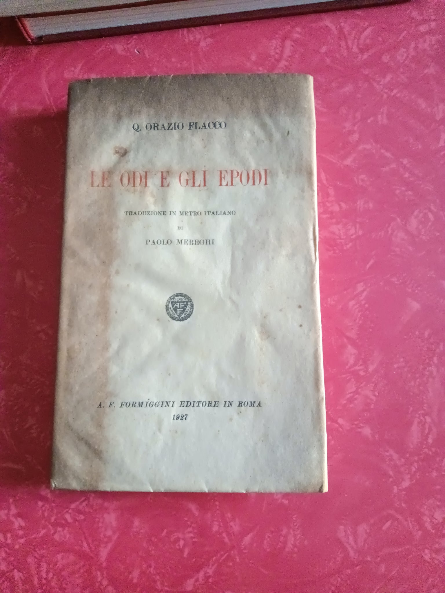 Le Odi e gli Epodi | Orazio Flacco