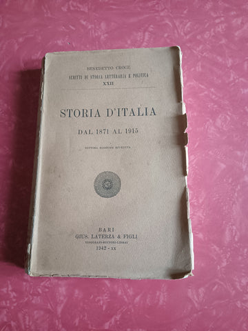 Storia d’Italia dal 1871 al 1915 | Benedetto Croce - Laterza