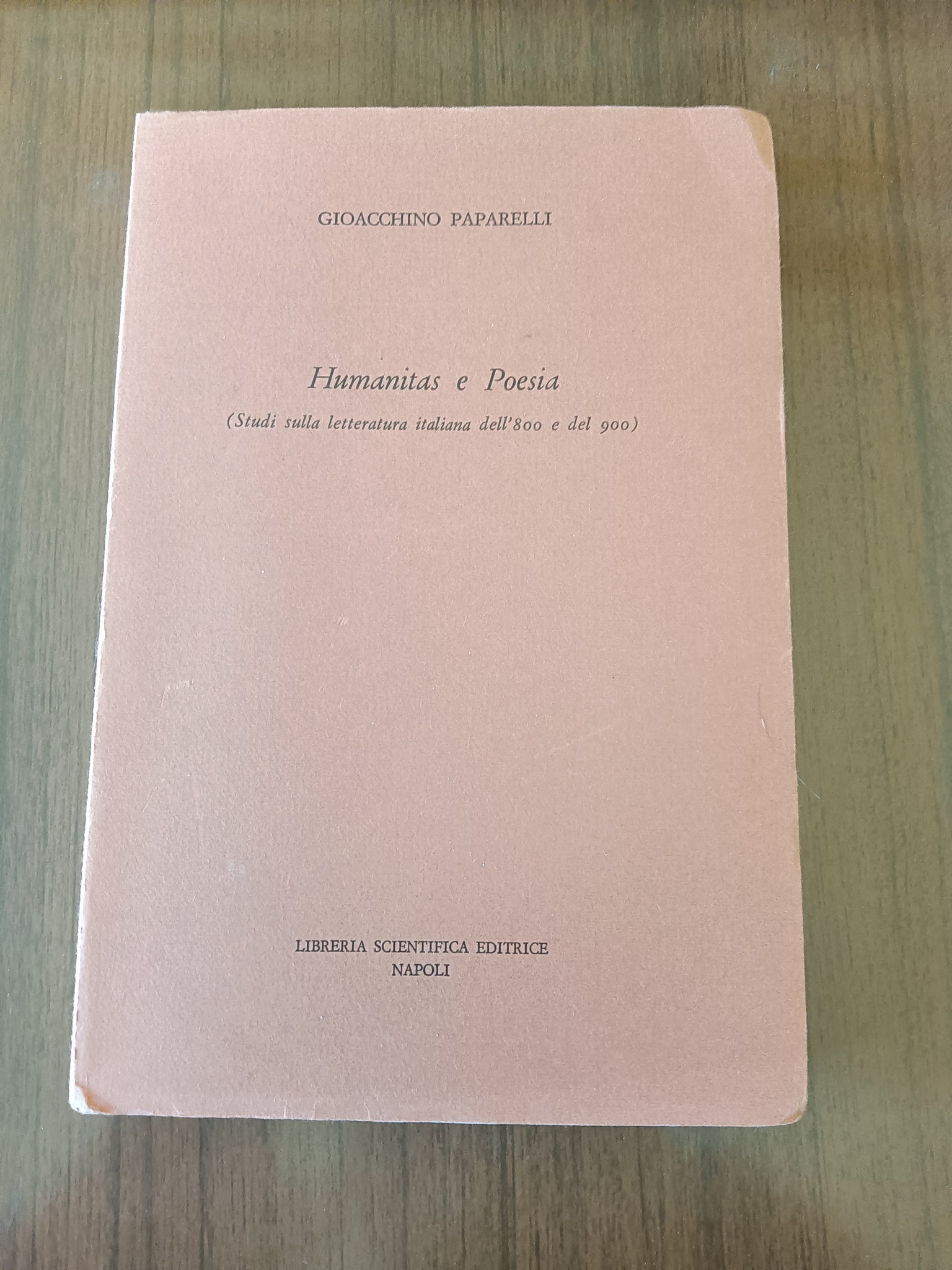 Humanitas e poesia | Gioacchino Paparelli