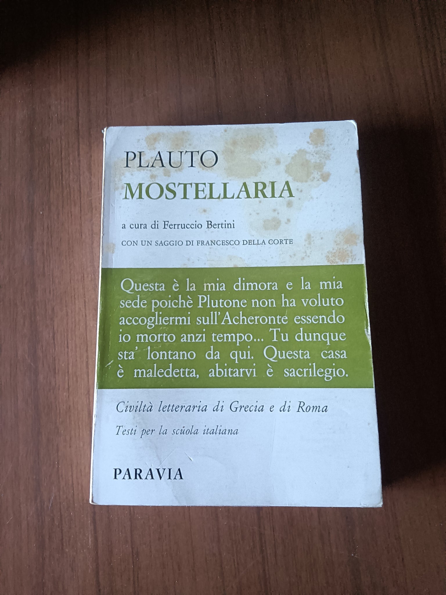 La Mostellaria | Tito Maccio Plauto