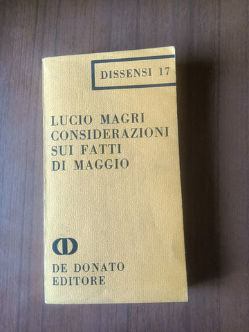 Considerazioni sui fatti di maggio | Lucio Magri