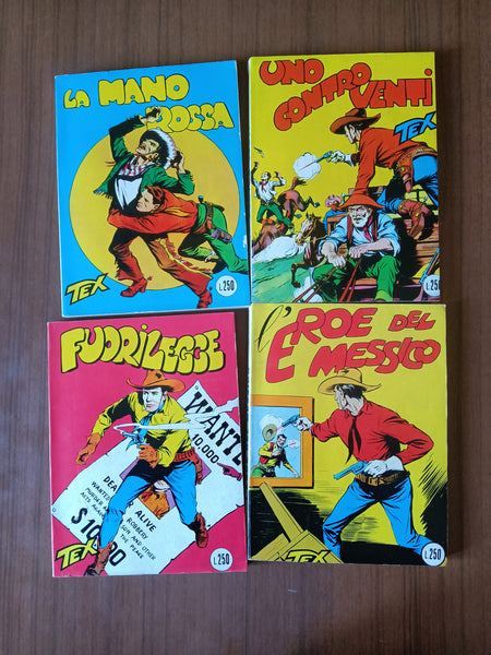 La mano rossa; Uno contro venti; Fuorilegge; L’eroe del Messico. 1° ristampa | Giovanni Luigi Bonelli; Aurelio Galleppini