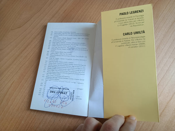 Perchè abbiamo bisogno dell’anima | P. Legrenzi; C. Umiltà - Mulino