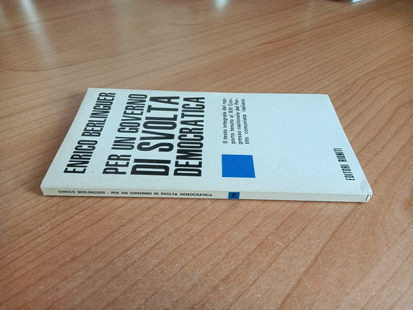Per un governo di svolta democratica | Enrico Berlinguer - Editori Riuniti