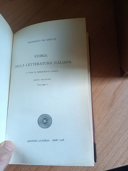Storia della letteratura italiana 2 Voll. | Francesco De Sanctis - Laterza