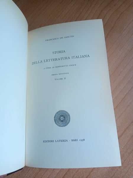 Storia della letteratura italiana 2 Voll. | Francesco De Sanctis - Laterza