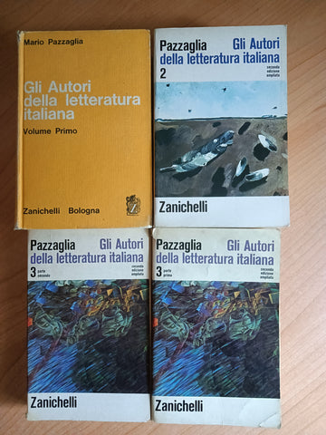 Gli autori della letteratura italiana 4 voll. | Mario Pazzaglia