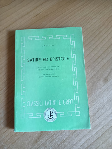 Satire ed epistole | Orazio
