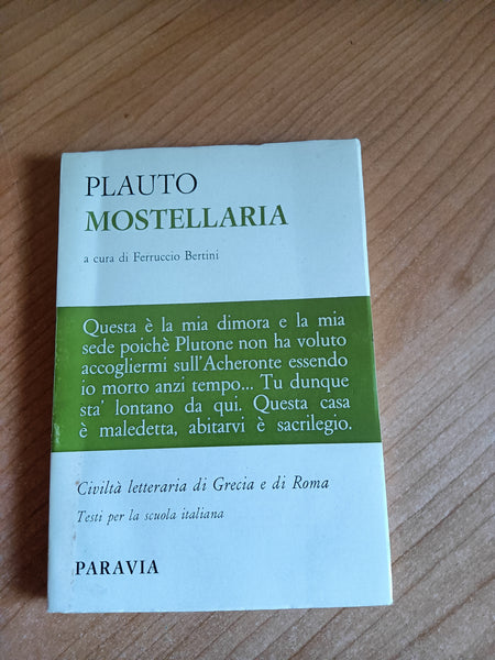 La Mostellaria | Tito Maccio Plauto