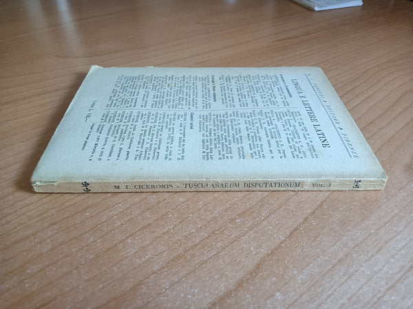 Tusculanarum disputationum Vol. I Libri I e II | Ciceronis
