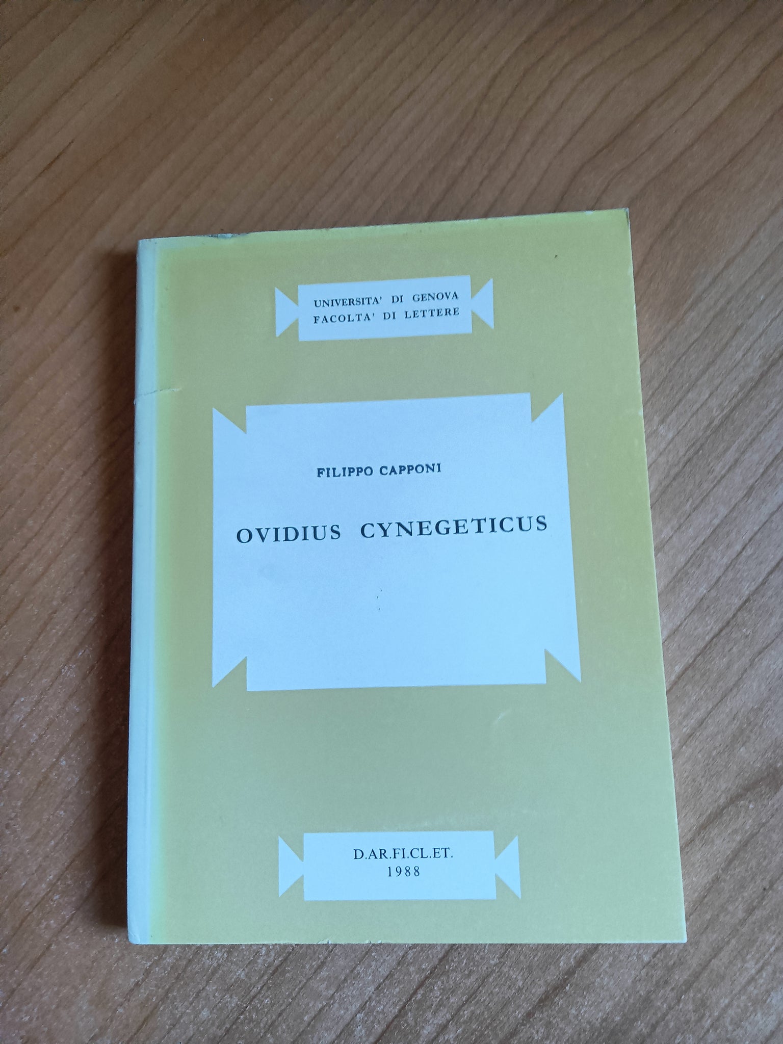 Ovidius Cynegeticus | Filippo Capponi