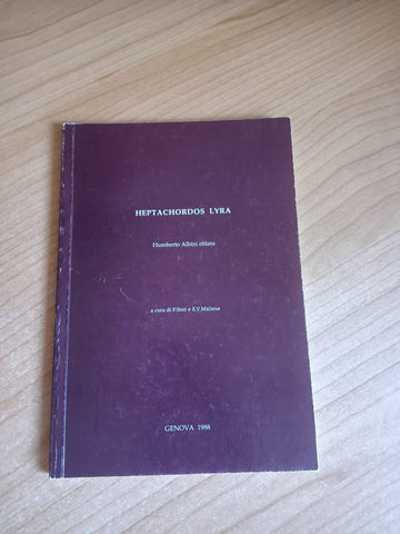 Heptachordos lyra. Humberto Albini oblata | F. SIsti; E. Maltese