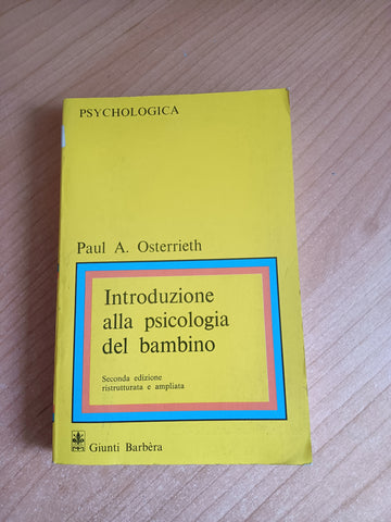 Introduzione alla psicologia del bambino | Paul A. Osterrieth