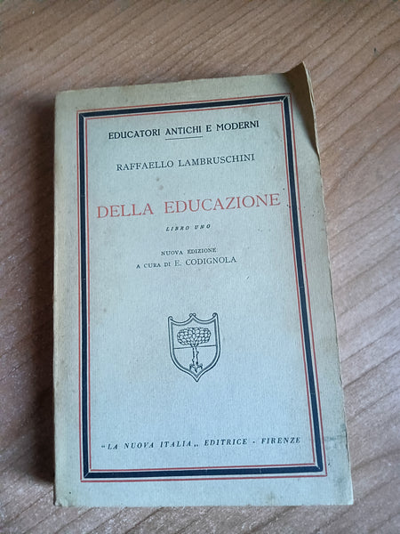 Della Educazione Libro Uno | Raffaello Lambruschini