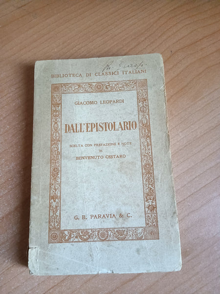Dall’epistolario | Giacomo Leopardi