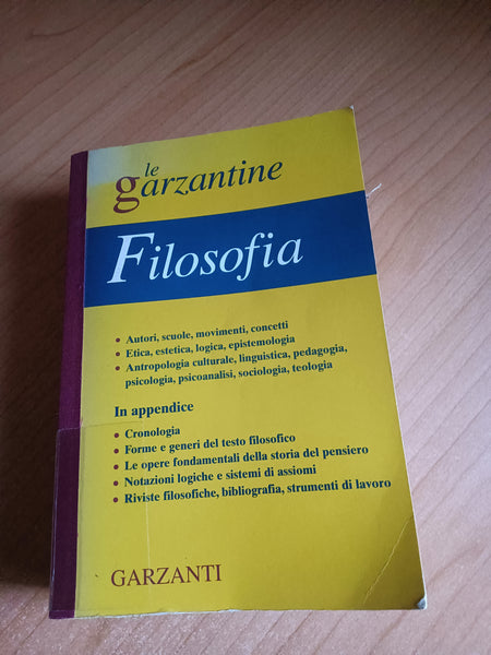 Le garzantine - Enciclopedia di filosofia | Garzanti