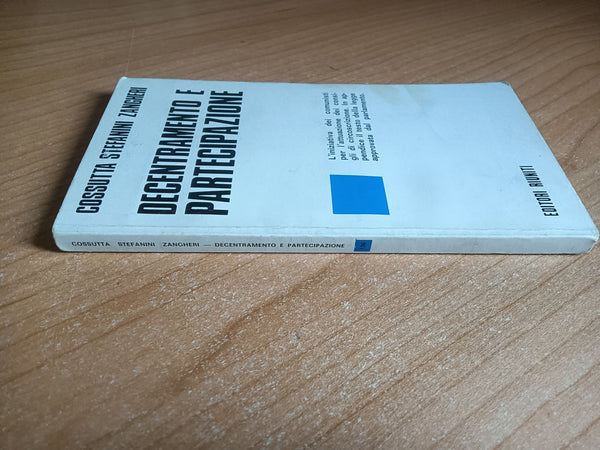 Decentramento e partecipazione | Zangheri - Editori Riuniti