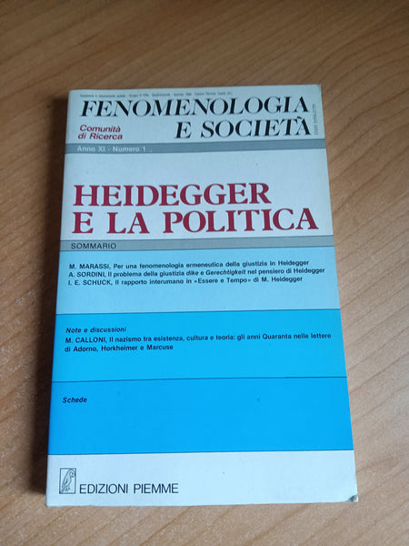 Heidegger e la politica | Marassi Massimo, Sordini Anna., Schuck Irene E.