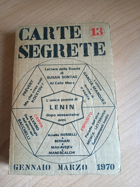 Carte Segrete 13.Anno IV Gennaio Marzo 1970 n. 13 | Javarone Domenico (direttore)