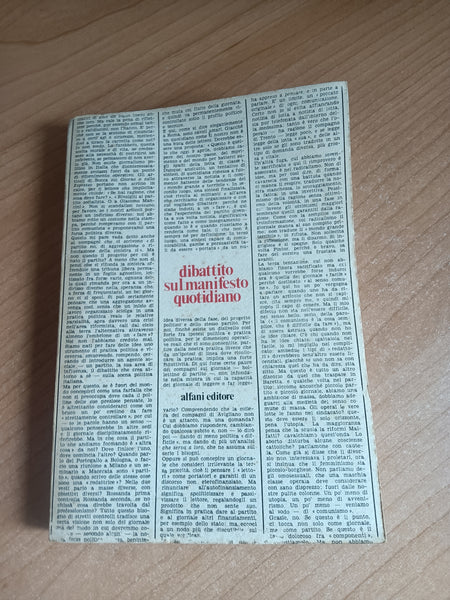 Dibattito sul manifesto quotidiano | Aa.Vv