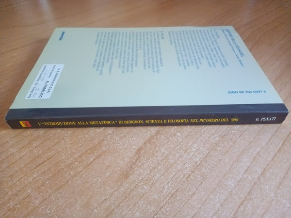 L’introduzione alla metafisica di Bergson. Scienza e filosofia nel pensiero del ’900 | Giancarlo Penati, a cura di