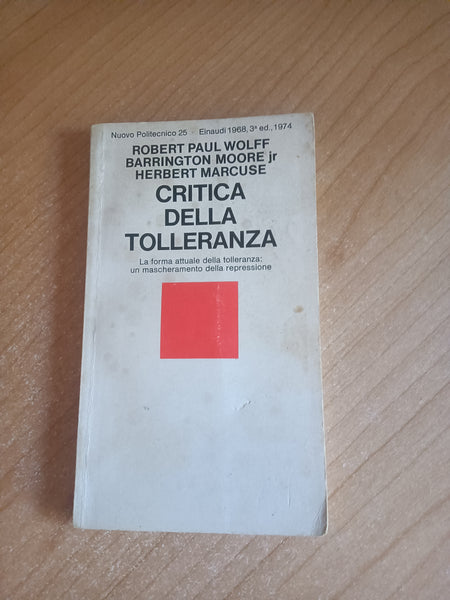 Critica della tolleranza | Aa.Vv - Einaudi
