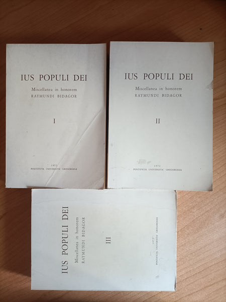 Ius populi dei 3 voll.