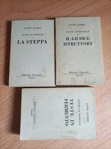 Lotto 3 Voll. Tutte le novelle. La steppa. Il Giudice istruttore. Teste in fermento | Cechov - Rizzoli