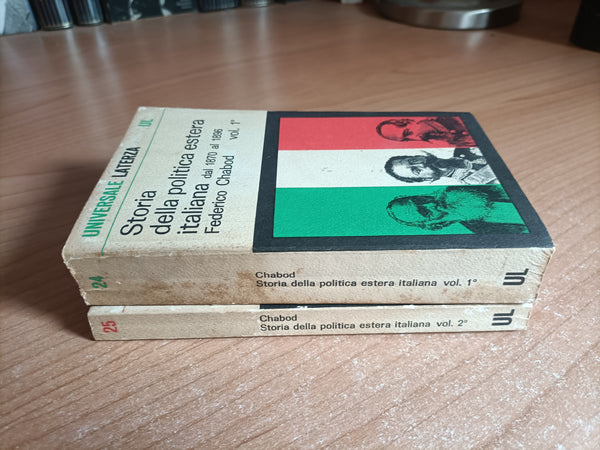 Storia della politica estera italiana dal 1870 al 1896 1965 2 Voll. | Federico Chabod - Laterza