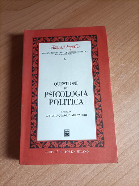Questioni di psicologia politica | A. Q. Aristarchi, a cura di