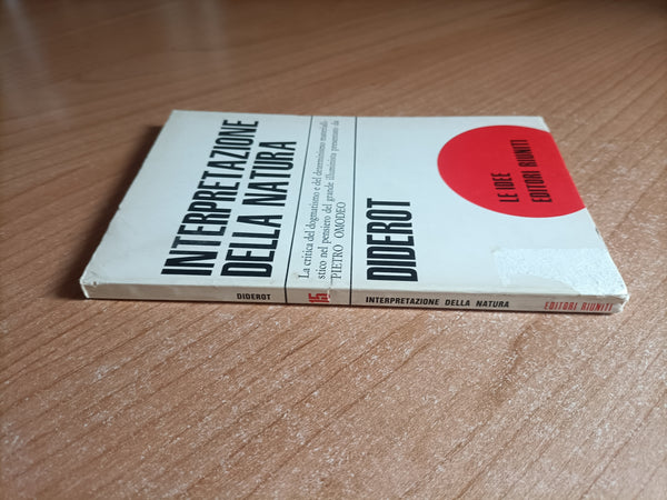 Interpretazione della natura | Diderot Denis - Editori Riuniti