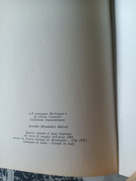Il Compagno Berlinguer  | Chiara Valentini - Mondadori
