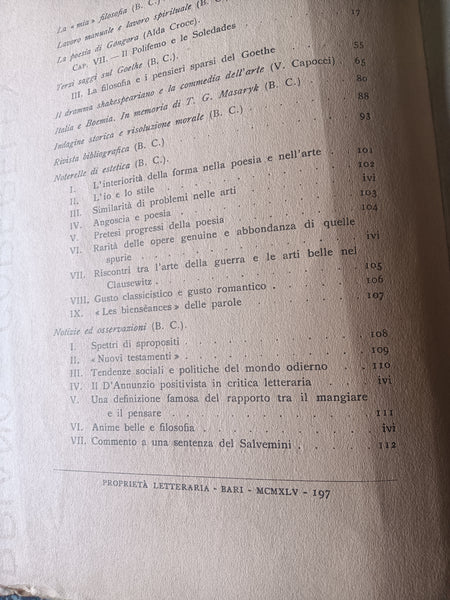 Quaderni della critica diretti da B.Croce Vol.VII, quaderni 19-20, anno 1951 | Benedetto Croce - Laterza