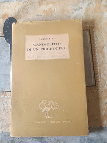 Manoscritto di un prigioniero | Carlo Bini - Einaudi