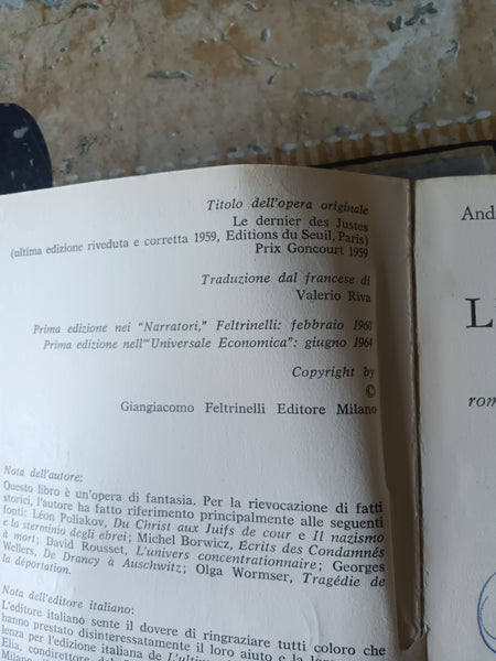 L’ultimo dei giusti | Schwarz-Bart André - Feltrinelli