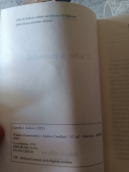 Il ladro di merendine | Andrea Camilleri - Sellerio