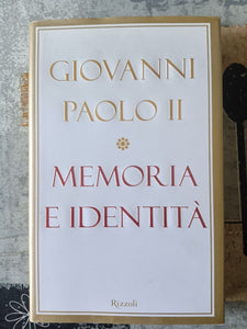 Memoria e identità  | Giovanni Paolo II - Rizzoli