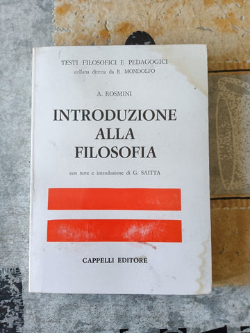 Introduzione alla Filosofia | Antonio Rosmini